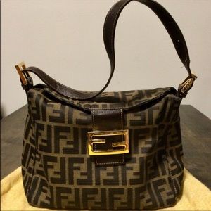 Authentic Fendi Zucca Gold hardware shoulder bag